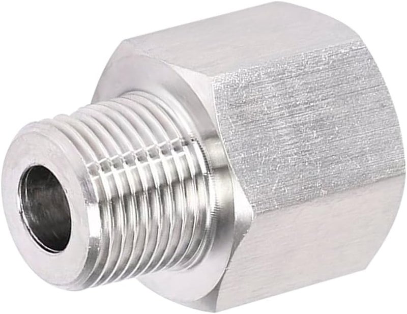 Goldpea Stainless Steel 304 M24*1.5 Female Thread x 1/2" NPT Male Adapter Metric Convert NPT Pipe Fiiting for Pressure Gage 1pc - Image 4